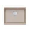 Quadron LOGAN 100 GraniteQ zlewozmywak pearl beige 56x45x21,5 cm 1-komorowy podwieszany z syfonem manualnym stal szlachetna HQJ6045U2BSU